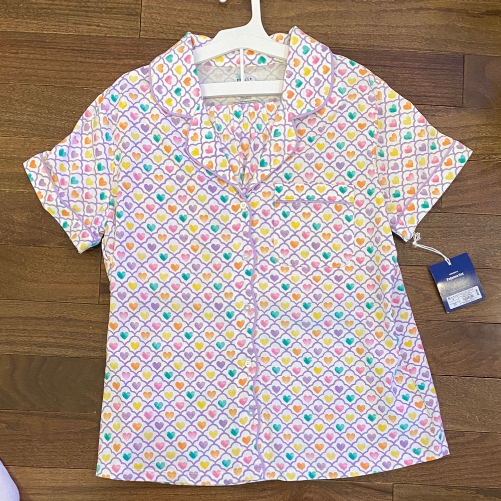 Roller Rabbit- X Target-Heart Print Short  & Pajama Top - Multi Hearts-Size Med